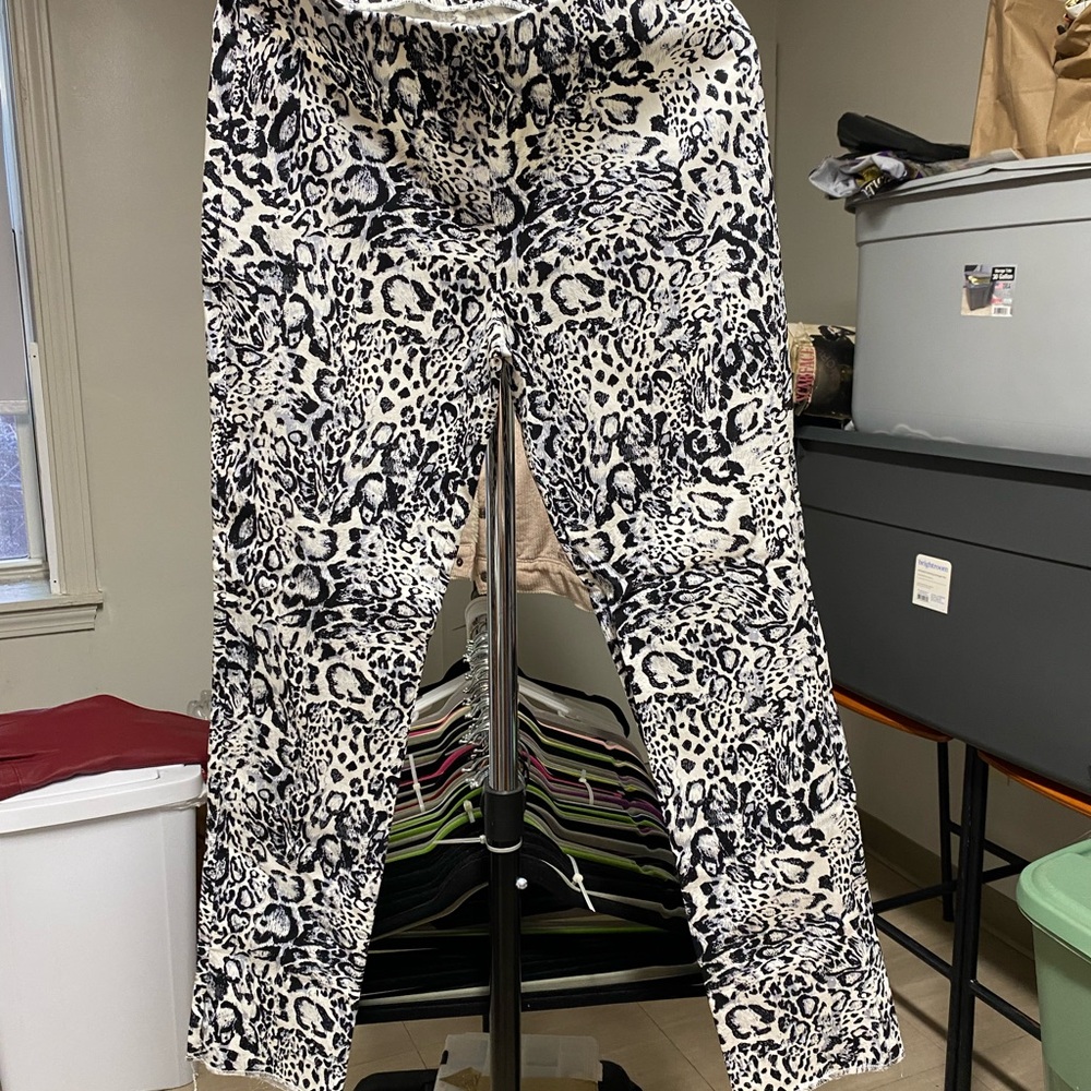 Insight Black and White Animal Print Pants